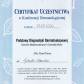 Certyfikat uczestniczenia w konferencji dermatologicznej